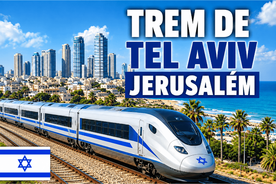 Trem de Tel Aviv para Jerusalém