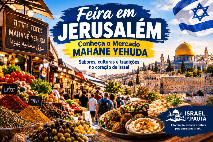 Conheça a feira de Jerusalém e o Mercado Mahane Yehuda, com comidas típicas, especiarias, tradições do Shabat e dicas para visitantes.